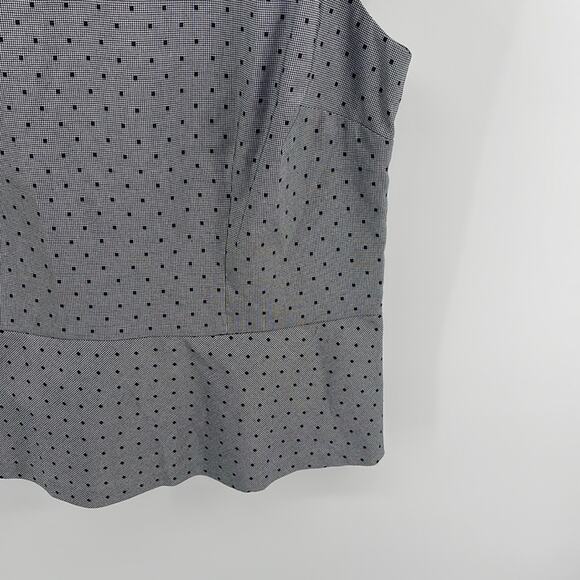 Talbots polka dot print sleeveless career peplum top sz 16 - Picture 4 of 6
